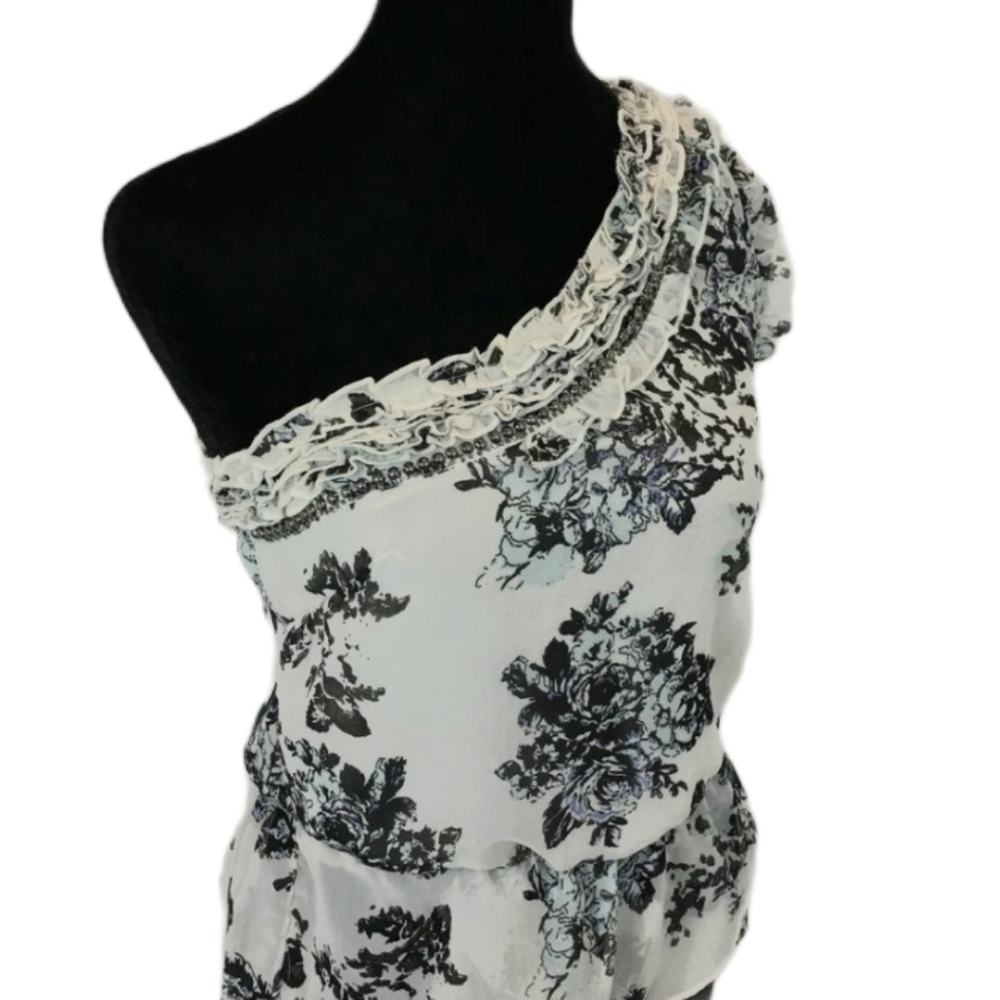 Jessica Simpson Floral One-Shoulder Top Size XL